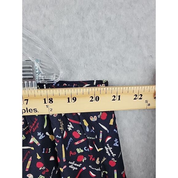 CJ Banks Black School Days Teacher Print Button Up Full Midi Rayon Skirt Plus 3X - Picture 9 of 11